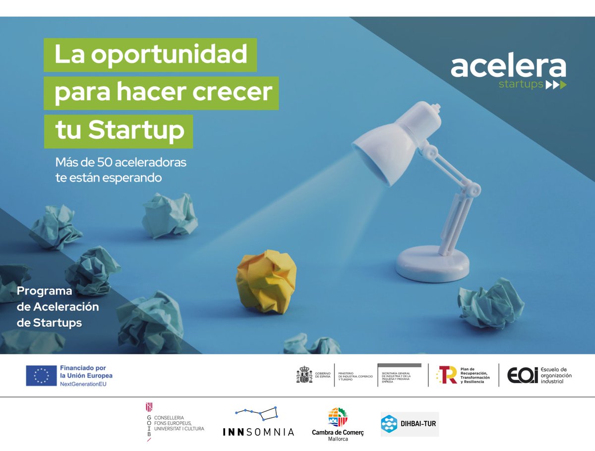 ¡@CambraMallorca ya ha abierto el formulario de preinscripción para el Programa de Aceleración de Startups!

Si tienes un #negocio (creado hace menos de 5 años) con algún componente innovador y quieres hacerlo crecer, entra en: cambramallorca.com/aceleraciondes…