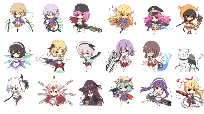 ヘブバンのセラフあり版(教官、ななみん除く)SD絵すべて完成!! #ヘブバン #ヘブバンファンアート
