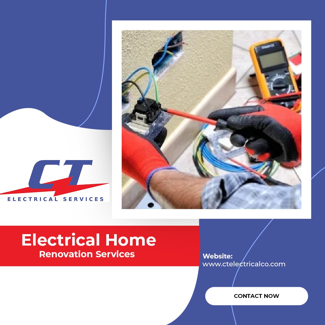 ctelectricalco's tweet photo. Looking to renovate your home and upgrade your electrical system? Look no further than CT Electrical Services! Contact us today to schedule a consultation.
https://t.co/Q1YWGsk32u

#ElectricalHomeRenovation #ElectricalSystemUpgrade https://t.co/9uFKbeHEA6