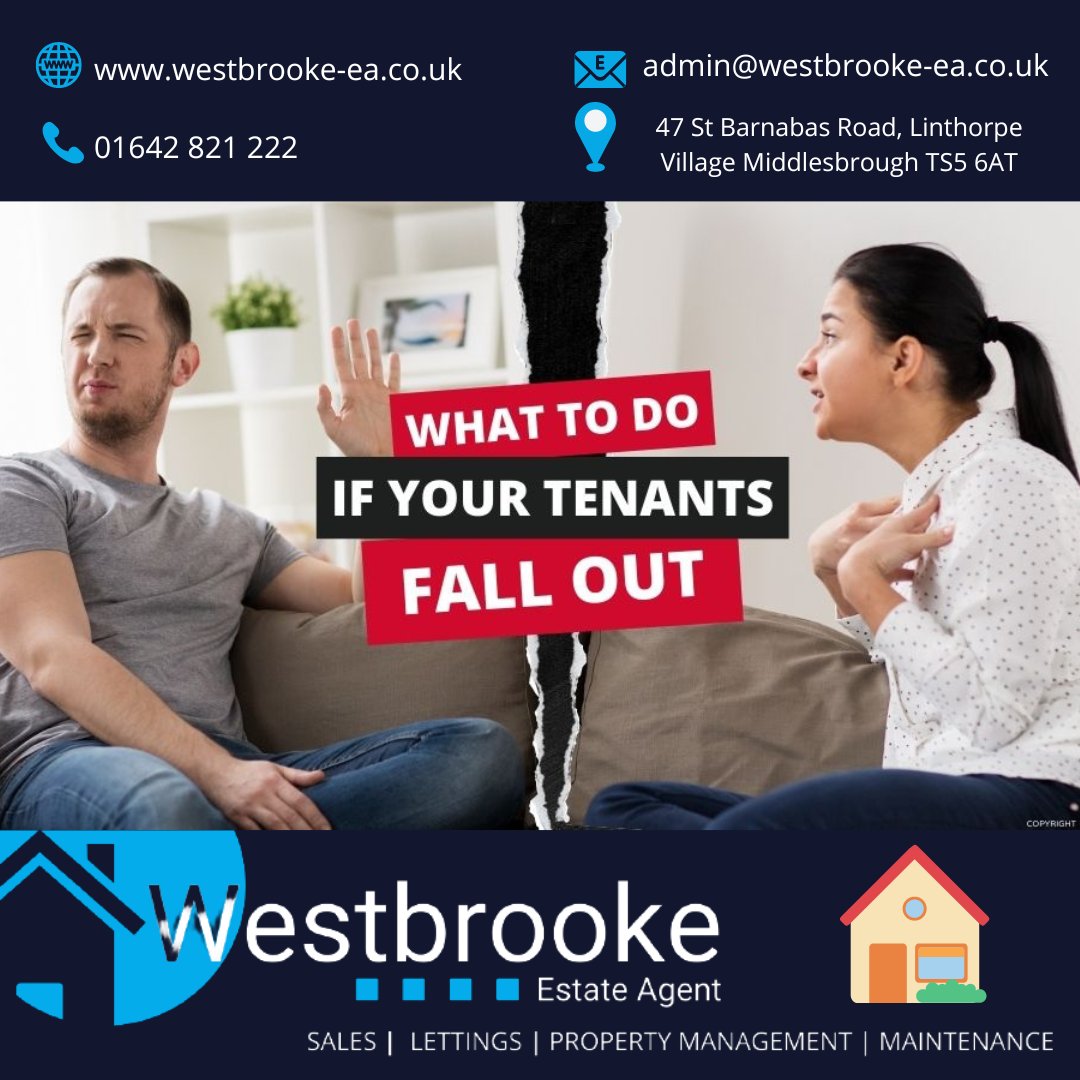 westbrooke_ea's tweet photo. What to Do if Your Tenants Fall Out

Visit our Facebook for more info:
https://t.co/yfkFvIyPME

#WestbrookeEstateAgent #Westbrooke #Linthorpe #TeessideEstateAgents #NorthEastEstateAgents #TeessideProperty #Northeast #Teesside #Firsttimebuyers #EstateAgents #NewHome #Middlesbrough https://t.co/9XYDIqalbw
