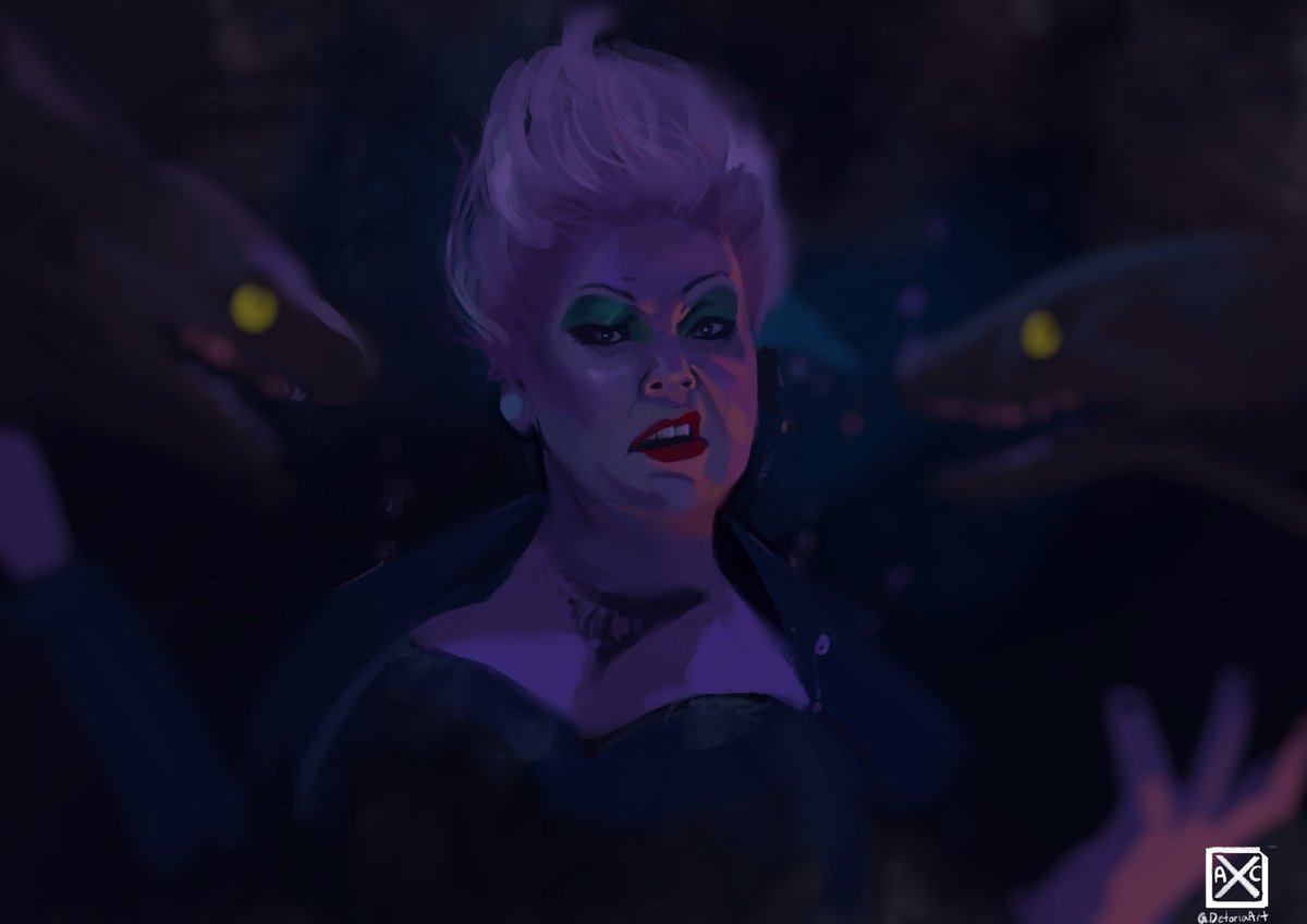 DetoriaArt's tweet photo. Been struggling with what to paint so lets start doing some film studies !! 
first #melissamccarthy as #disney #ursula https://t.co/h2do0yBfeK