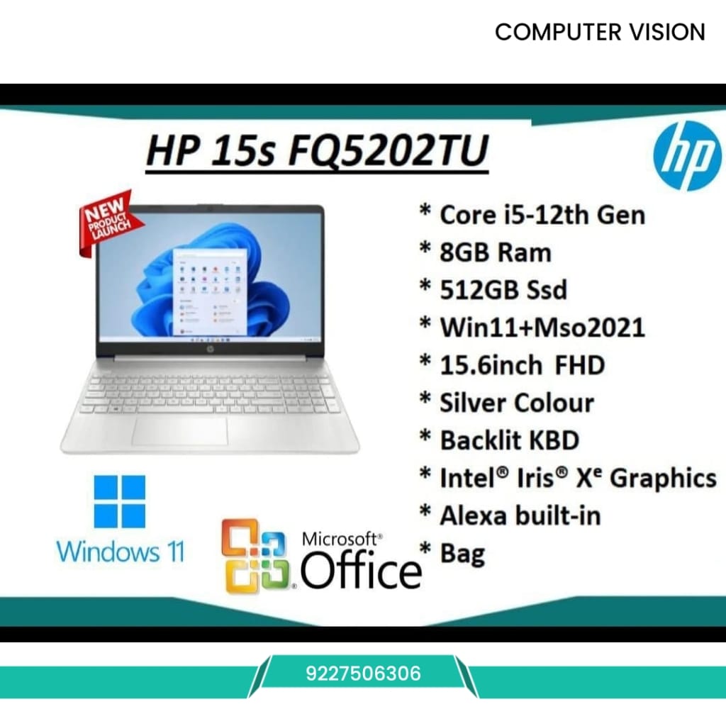 #hp ,#15s ,#fq5202tu ,#corei5 ,#12thgen ,#windows11 ,#mso2021 ,#laptop ,#computervision