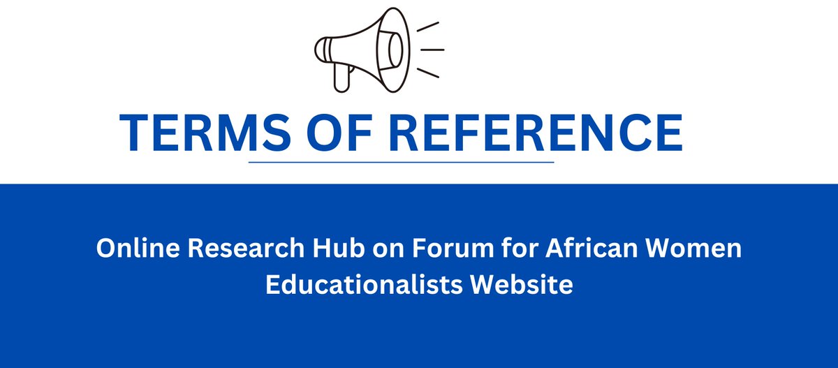 FAWEAfrica's tweet photo. FAWE aims to establish a research hub on its website. 
See more details and full terms of reference in the link below:
https://t.co/SewZLBznhI

#ikokazike https://t.co/GVK6VYC37N