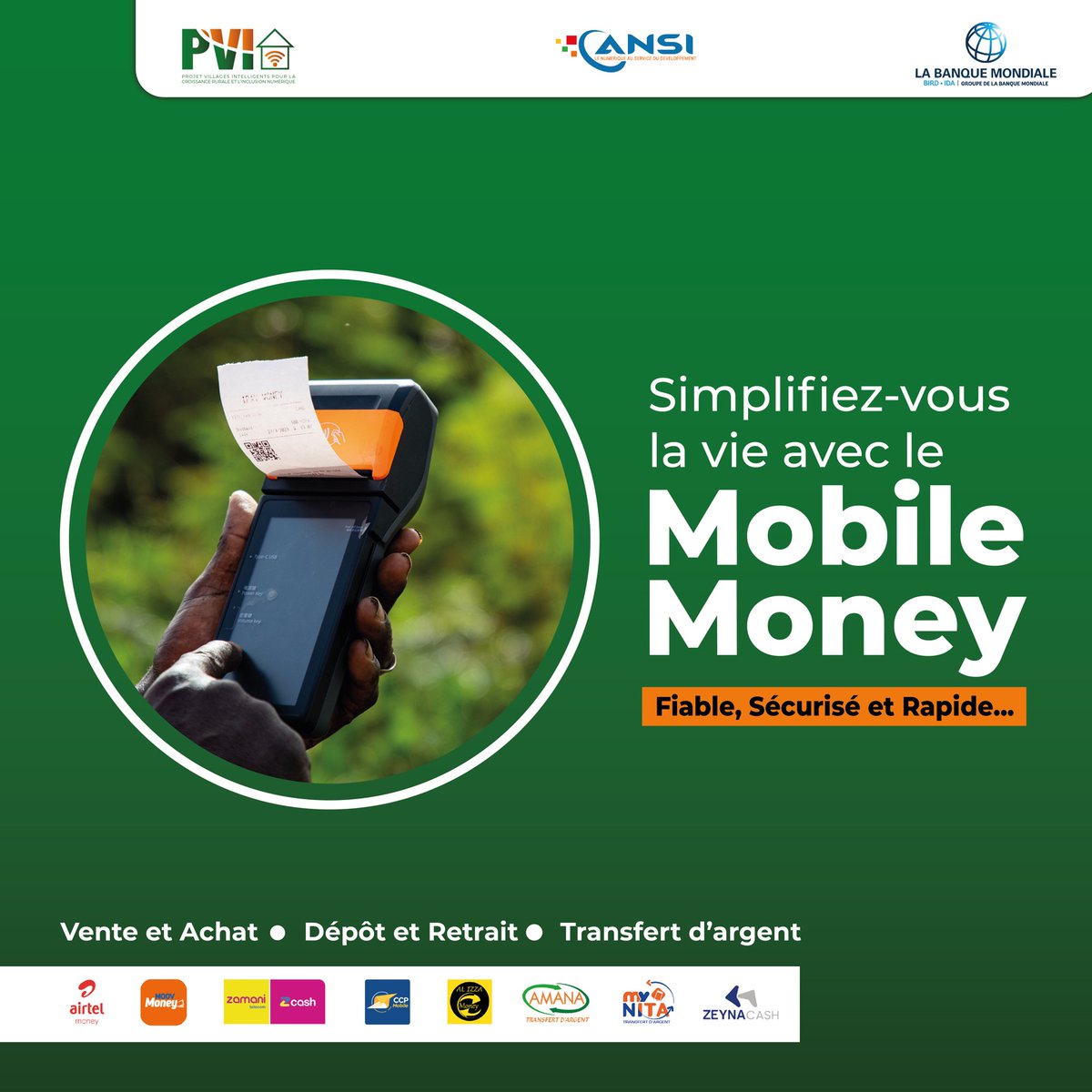 Simplifiez vous la vie avec le Mobile Money ! 
Avez-vous déjà rêvé d'une vie plus simple et pratique en matière de gestion financière ? Ne cherchez plus, le Mobile Money est là pour vous simplifier la vie !
pour plus de détails: urlz.fr/mZlP
<a href="/Banquemondiale/">Banque mondiale</a> <a href="/AnsiNiger/">ANSI-Niger</a>