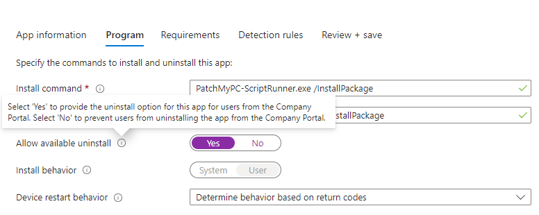 Company Portal uninstall capability is rolling out!
This is set to 'No' for all existing applications but defaults to 'Yes' when creating a new app.

Time to go update all those apps with non-working uninstall commands ;)
#MSIntune #ModernManagement #EmpowerTheUser