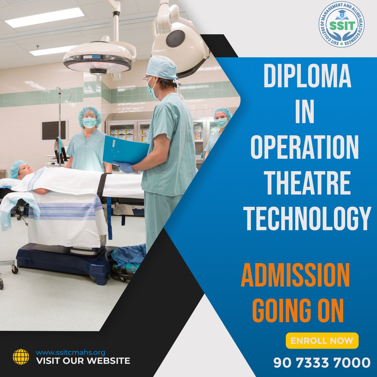 SSITcmahs's tweet image. Exciting news! Admissions open at SSIT College for Diploma in Operation Theatre Technology. Join a leading institute for healthcare education and shape your future in allied health sciences.  Apply now!
#paramedic #bestcourse #learn #careers #education #success