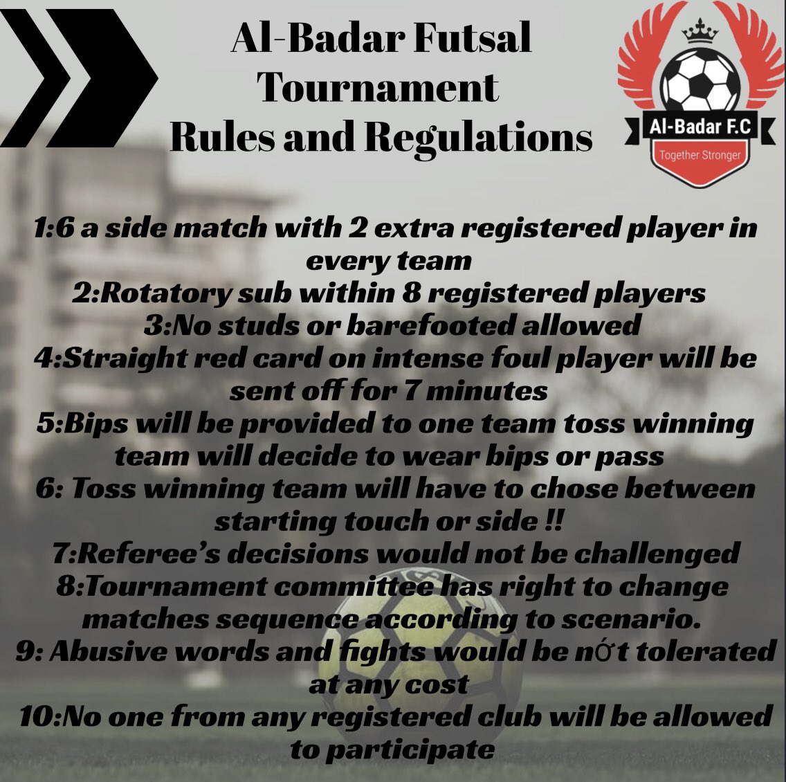 fc_badar786's tweet photo. Rules for the upcoming event✌️ https://t.co/SVS0sGayqv