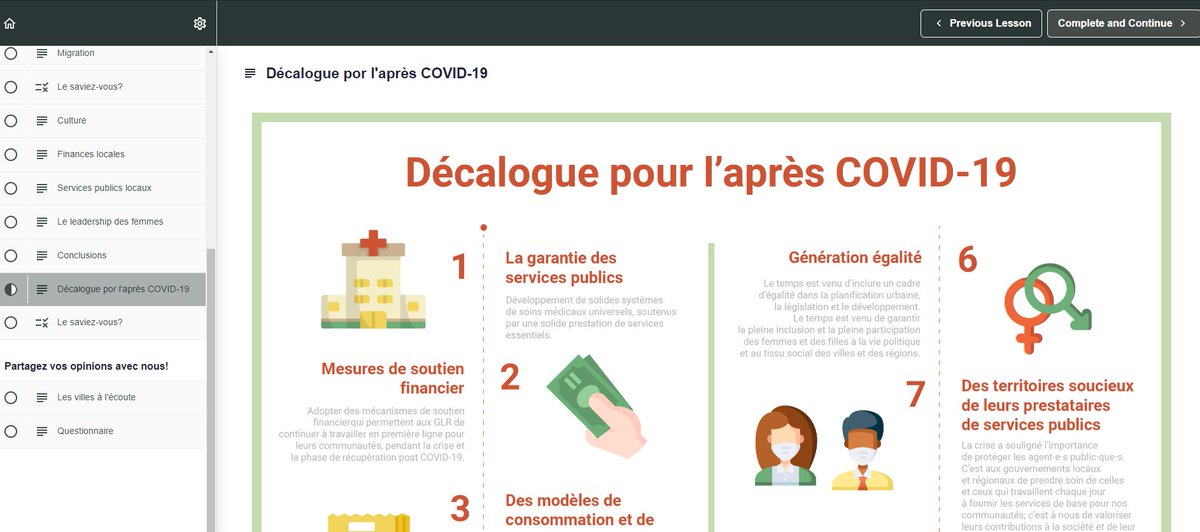 UCLGLearning's tweet photo. 🙌Aujourd'hui, nous vous invitons au notre 1er #MOOC, sur l'importance des services publics locaux, surtout dans le monde post-pandémique.
🤜https://t.co/2a3IocV8so
💡Basé sur les sessions #BeyondTheOutbreak avec @UNHABITAT et @metropolis_org.
👩🏫Gratuit et disponible en 🇬🇧🇪🇸🇫🇷 https://t.co/KfZYMaT5zk