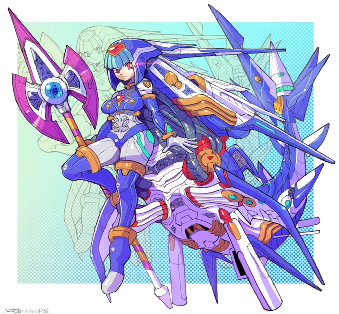 #今月描いたイラストを晒そう 暑いだけに青いのが多いね。