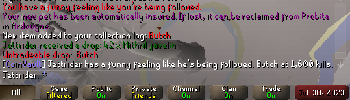 jettriderrs's tweet photo. Major Vardorvis progress today: finished ring and pet. Log and rank at 1900kc attached, still hunting for axe but slower from here https://t.co/i93k1eGZOP