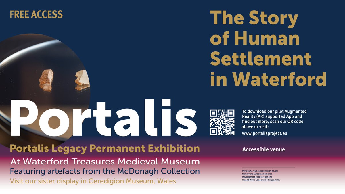 Visit our free permanent visitor experience at @WFORD_Treasures that explores the story of human settlement in Waterford! Open to the public now 🎉

#IrelandWales #Portalis