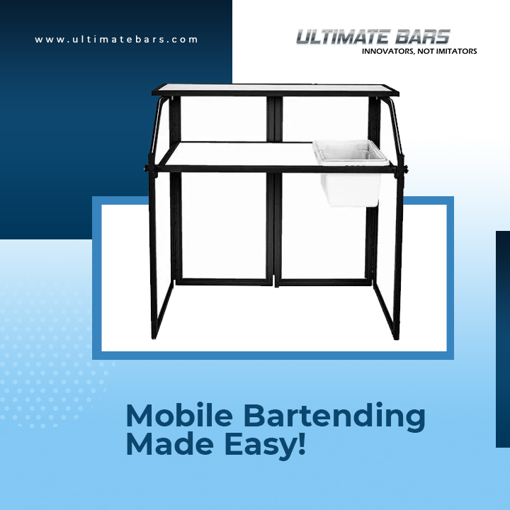 Ultimate Bars offers the perfect solution for mobile bartending. Choose from our wide variety of portable bars that suit your style and needs. Visit ultimatebars.com/portable-bars/ today! 🍸 #PortableBars #MobileBartending #UltimateBars