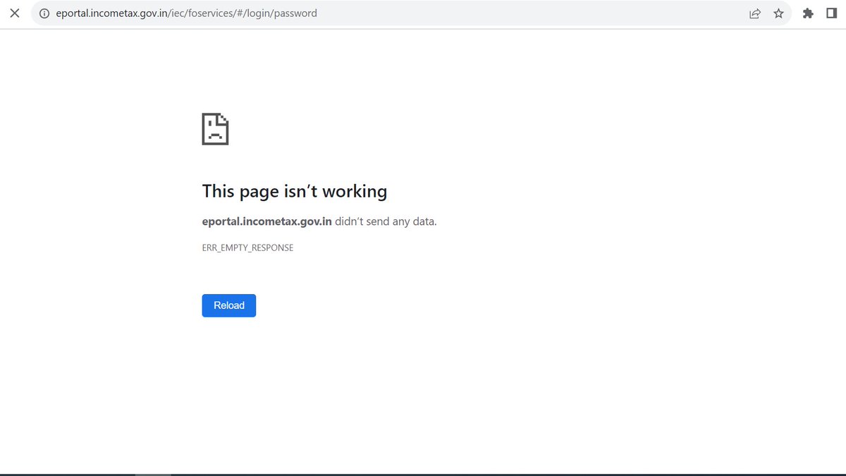 janasoft007's tweet photo. #IncomeTaxReturn @IncomeTaxIndia @nsitharaman  
Income tax Site not working... https://t.co/yYIKvmx205