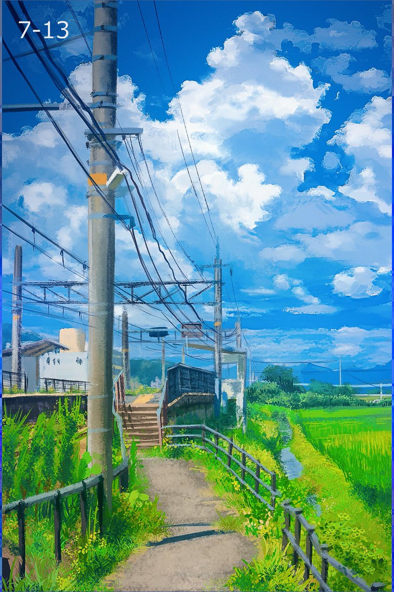 outdoors scenery no humans sky grass cloud day  illustration images