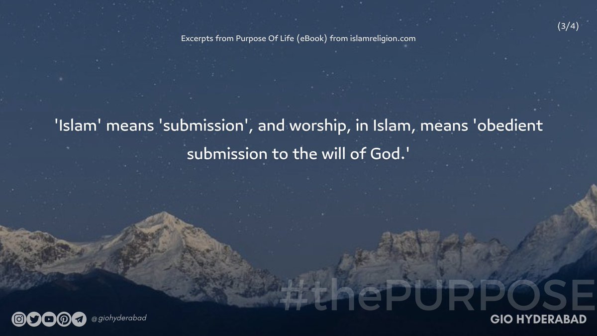 GIOHyderabad's tweet photo. Islam is the response to humanity's search for meaning. The purpose of creation for all men and women for all times has been one: to know and worship God.
#GIOHyderabad #thePURPOSE #Hyderabad #GIO #foryou https://t.co/adSG7M4kIt
