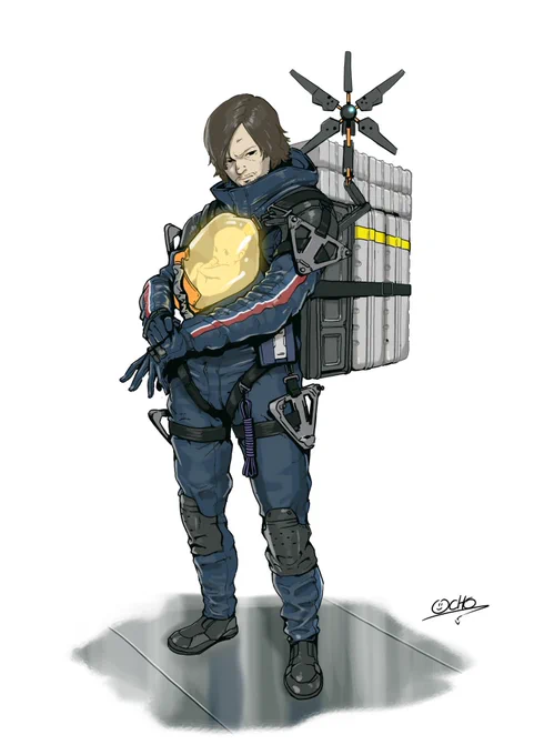 のっちさんもハマってるデススト  たのしいよ!!  発売した日に描いたやつ #DeathStranding #prfm