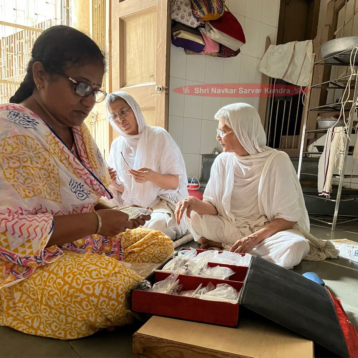 Vaiyavachh Activity : Routine Eye check-up of Pujya Sadhviji Bhagvants at Upashray by our team.