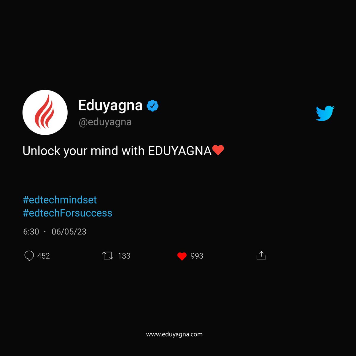 eduyagna's tweet image. Are you ready to unlock your mind? 🥳🔥

With Eduyagna, you can learn new skills, advance your career, and achieve your goals. 

Our edtech platform offers a variety of courses and resources to help you reach your full potential. 🤗

#GRank #EduYagna #virtualclasses #edtech
