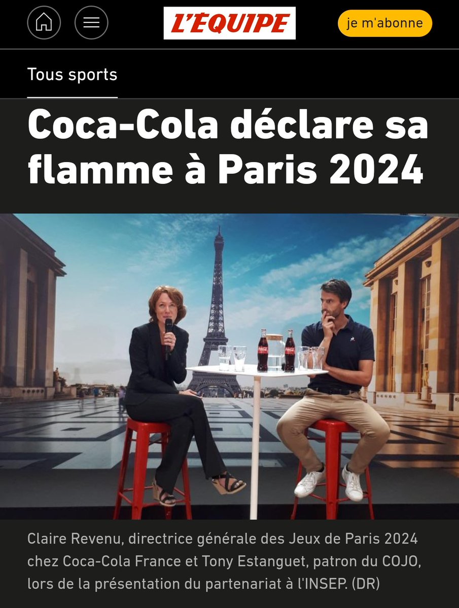ClemSenechal's tweet image. Le saviez-vous ?

Avec 120 000 000 000 de bouteilles jetables produites chaque année, le sponsor de flamme olympique des Jeux de #Paris2024 est aussi le champion du monde de la pollution plastique.

Qui parlait de JO écolos, déjà ?