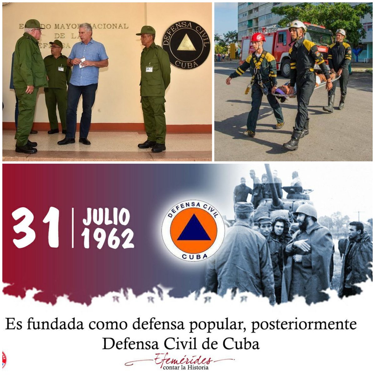 #FidelPorSiempre "Suerte que tenemos una Revolución, está garantizado que nadie permanecerá en el olvido. Una fuerte, enérgica y previsora Defensa Civil protege a nuestra población”. #CubaViveEnSuHistoria