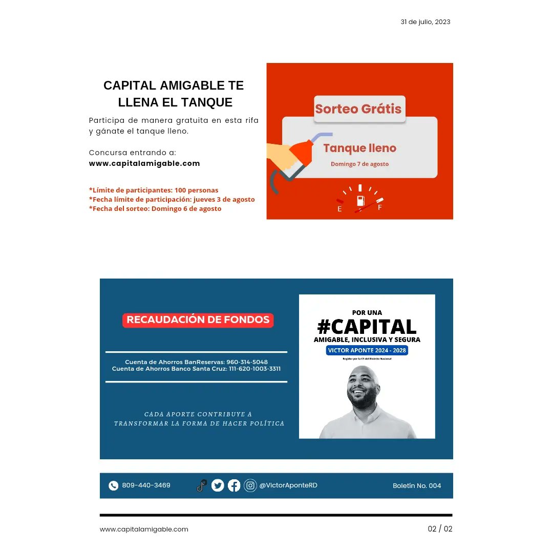 VictorAponteRD's tweet photo. 📌 2 iniciativas para la construcción de una ciudad más inclusiva.
⛽ Capital Amigable te llena el tanque. Participa en https://t.co/x0lQlfN0Ih
#CapitalAmigable ❤️
#VictorRegidor https://t.co/RafggRTRvy