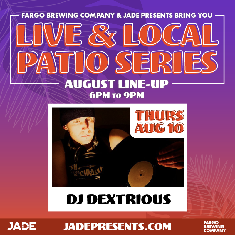 jadepresents's tweet photo. Check out our upcoming August ✨Live &amp; Local Patio✨ shows at @fargobrewing! These events are FREE and for all ages to enjoy! For more info → https://t.co/3W5kc7MpIU
8.10 | DJ Dextrious 
8.17 | Brady Robertson
8.24 | Rachel Meyer 
8.31 | Abby Stugelmayer &amp; @Amanda_Grace3
