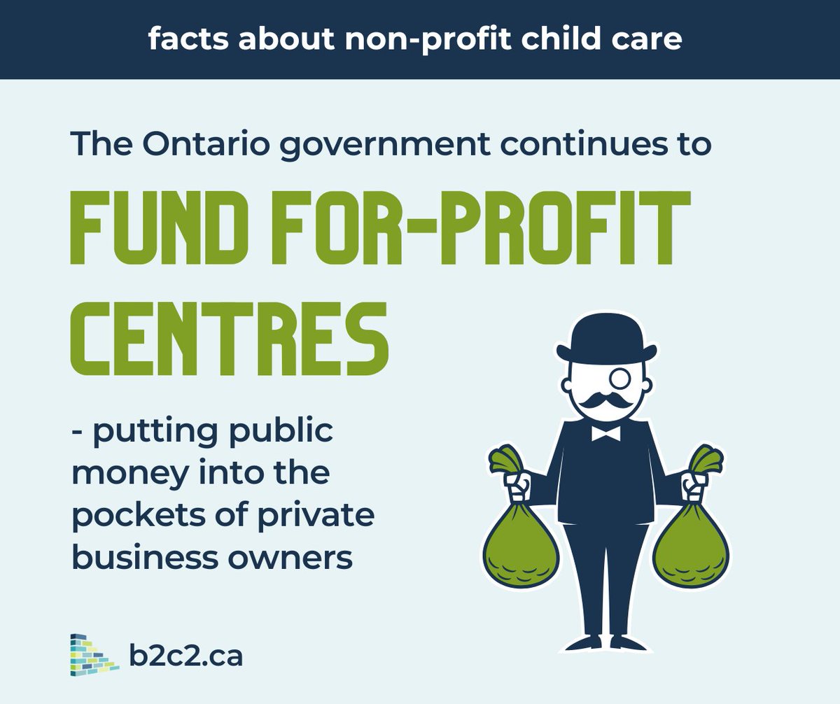 For-profit centres don’t need funding from the government, especially if they’re not reporting how much they’re profiting.

#NonProfitChildCare #FinancialAccountability
#GovernmentFunding #ProfitCaps #ChildCareQuality
#TransparencyMatters #ONChildCare