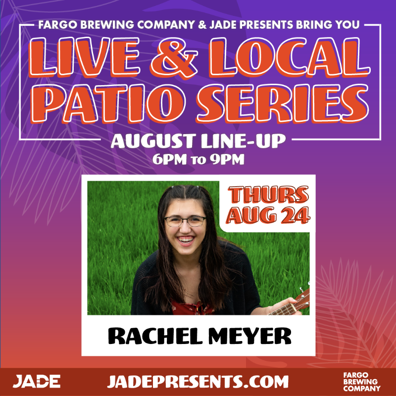 jadepresents's tweet photo. Check out our upcoming August ✨Live &amp; Local Patio✨ shows at @fargobrewing! These events are FREE and for all ages to enjoy! For more info → https://t.co/3W5kc7MpIU
8.10 | DJ Dextrious 
8.17 | Brady Robertson
8.24 | Rachel Meyer 
8.31 | Abby Stugelmayer &amp; @Amanda_Grace3