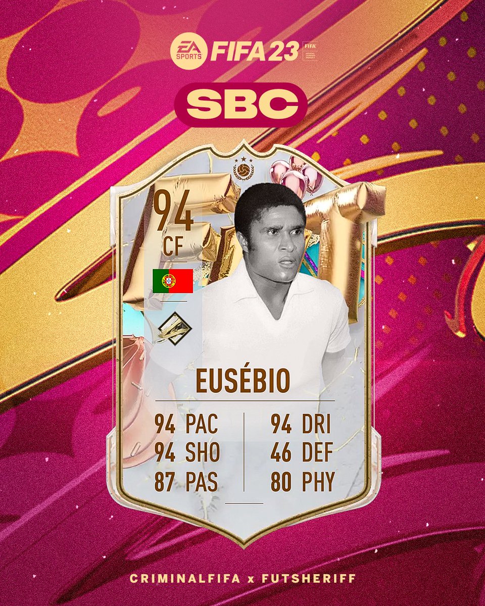 FUT Sheriff - EUSÉBIO🇵🇹 is coming to #FIFA23 as SBC in the