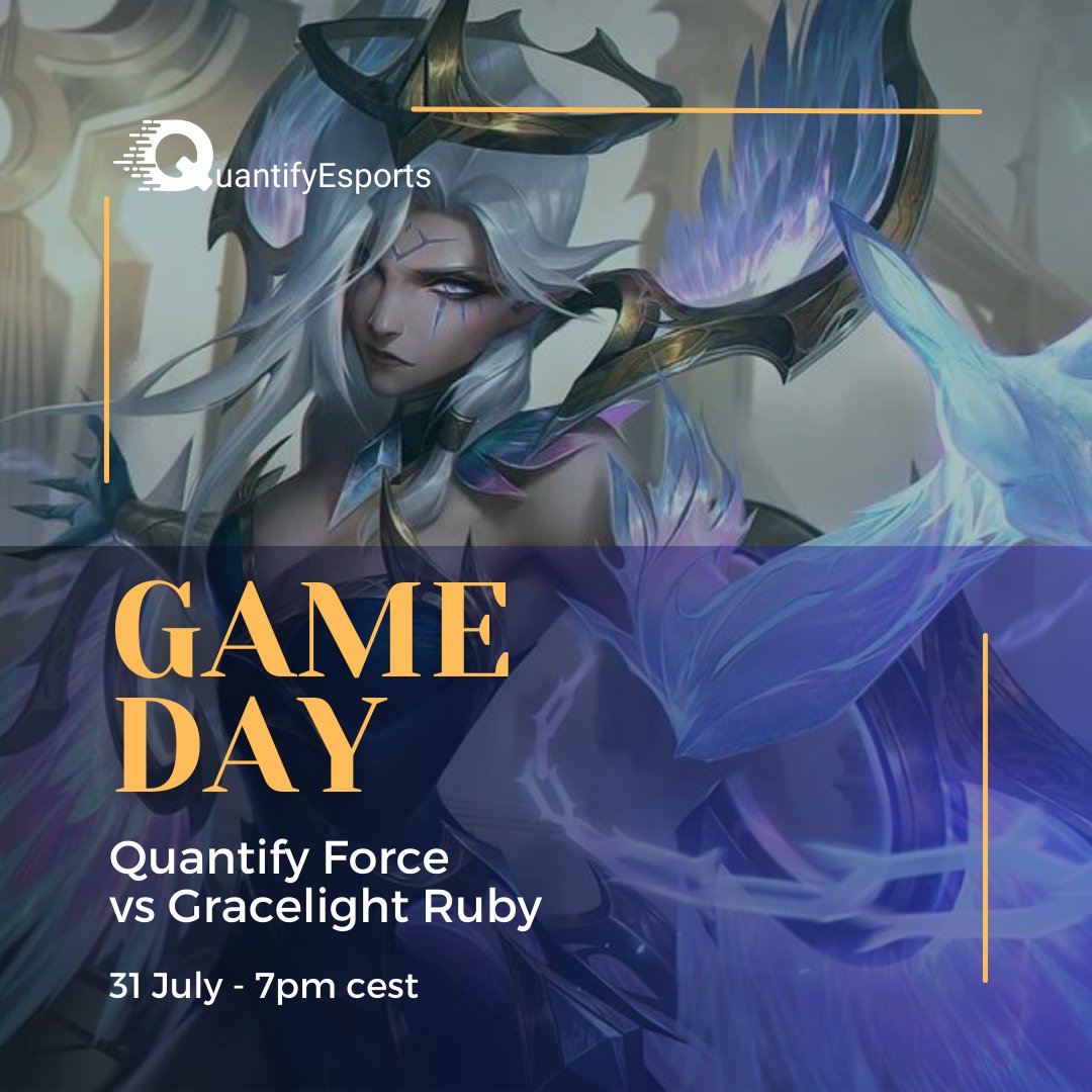 QuantifyEsports's tweet photo. FINALS DAY!!
Our Quantify Force team is going up against Gracelight Ruby in VL DIV3  FINALS.
Best of luck to our team. You can watch the series here: https://t.co/Ta5Sw5rTDx
We've heard @SamuraiCasts will be on it! https://t.co/XMLJXS2PWb