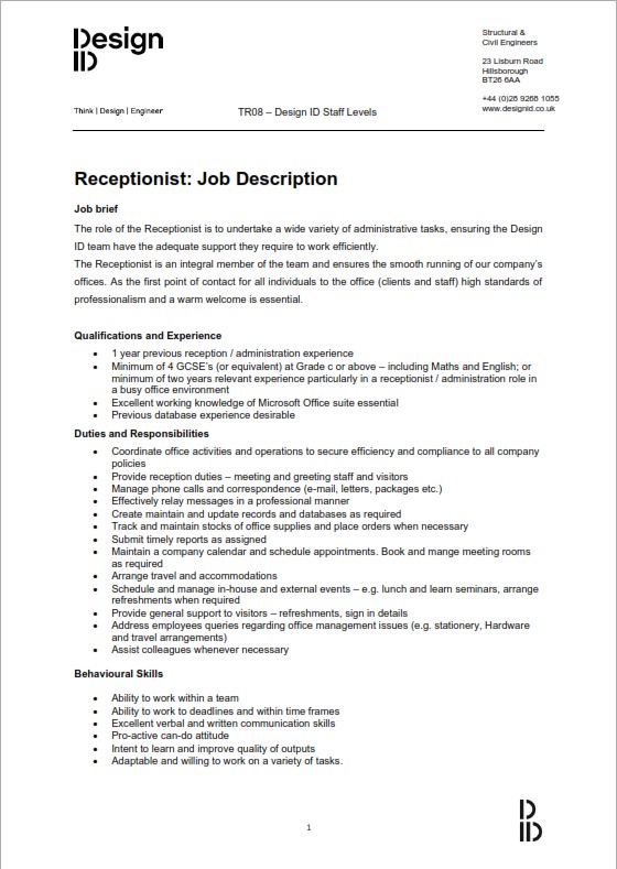 📢Love providing exceptional customer service? Passionate about being the friendly face of a company? We want YOU! Join our team as Receptionist in our Hillsborough office. Check the website for job description &amp; send your CV to recruitment@designid.co.uk #CustomerService