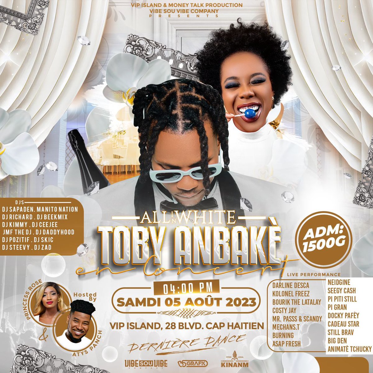 IngRocemica's tweet photo. J-6 🤍🤍🤍🤍🤍🤍🤍🤍
@desca_darline di l ap la 🤩
Cap Haitien cheriiii🇭🇹
#TobyEnConcert #TobyAnbake #Toby #Okap #CapHaitien https://t.co/dVWvg2snFS