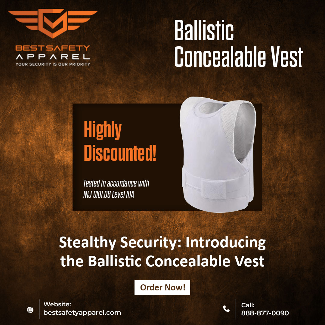 NameBrandsBSA's tweet image. Stay Protected with Our Ballistic Concealable Vest 🛡️
Your safety is our top priority! Introducing our Ballistic Concealable Vest, designed for discreet protection without compromising comfort.
Buy now: bestsafetyapparel.com/collections/bu…
#BallisticVest #SafetyFirst #Protectionvest