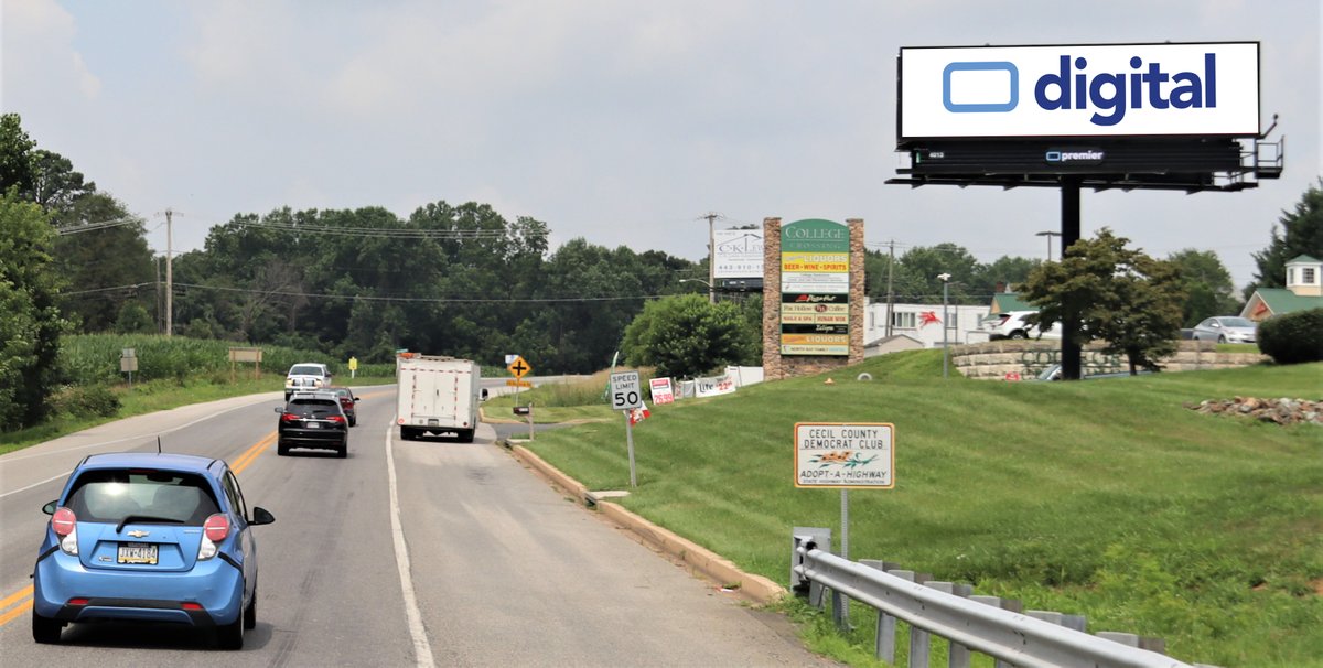 Premier Outdoor Media is excited to announce the launch of our brand new digital unit located on Biggs Highway in North East, Maryland! This former static bulletin faces traffic coming from neighboring Cecil College. #OOH #premieroutdoor #digitalbillboard