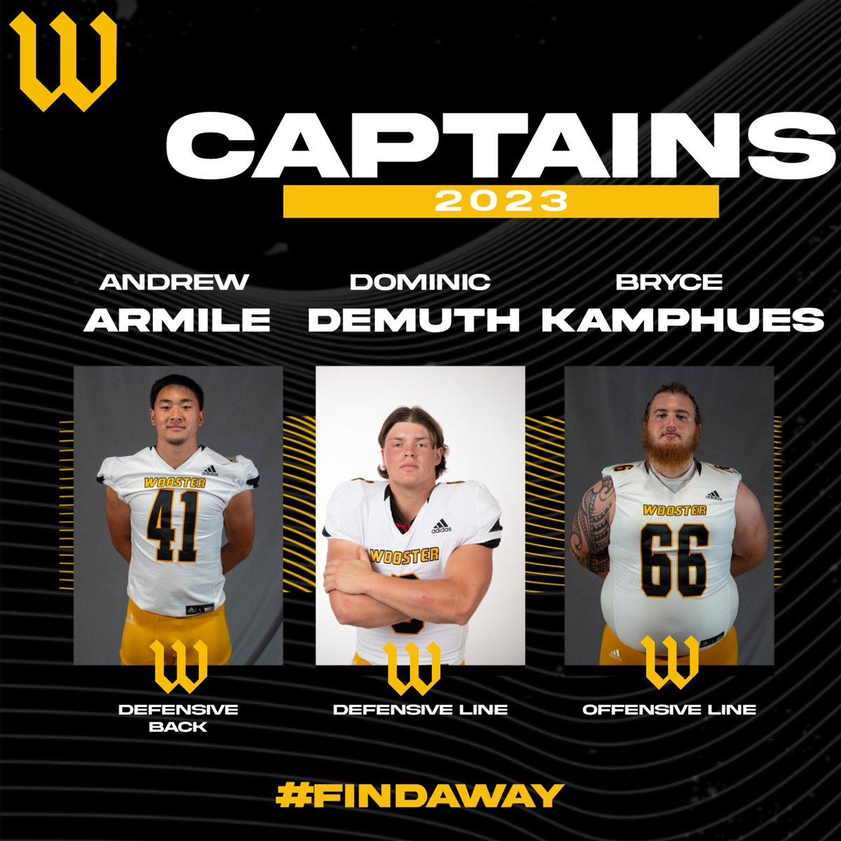 Meet our Team Captains for the 2023 Season. #GoScots #D3FB #NCAC