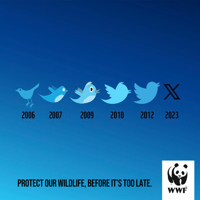 The 9 most creative social media ads I've collected this week: 1. World Wildlife Foundation