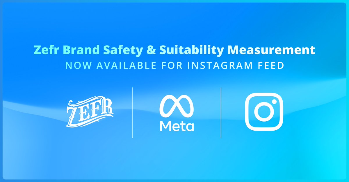 📷NEWS: <a href="/ZEFRinc/">Zefr</a> and <a href="/Meta/">Meta</a> launches Brand Safety Verification for Instagram Feed, adding global languages. Read more: prnewswire.com/news-releases/…