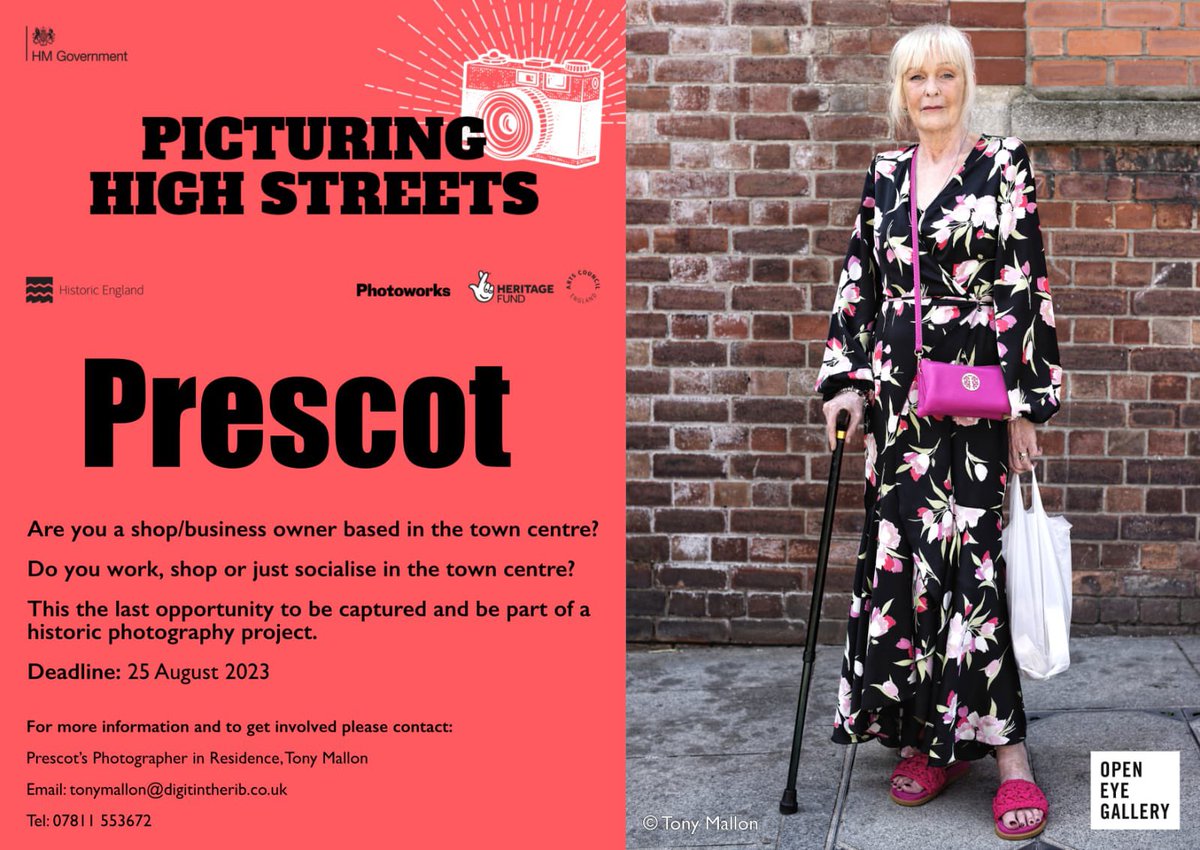 Want to be part of a historic photography project? Don’t miss the deadline of 25 August! 

#picturingprescot #prescottown #prescottowncentre #historicphotographyproject