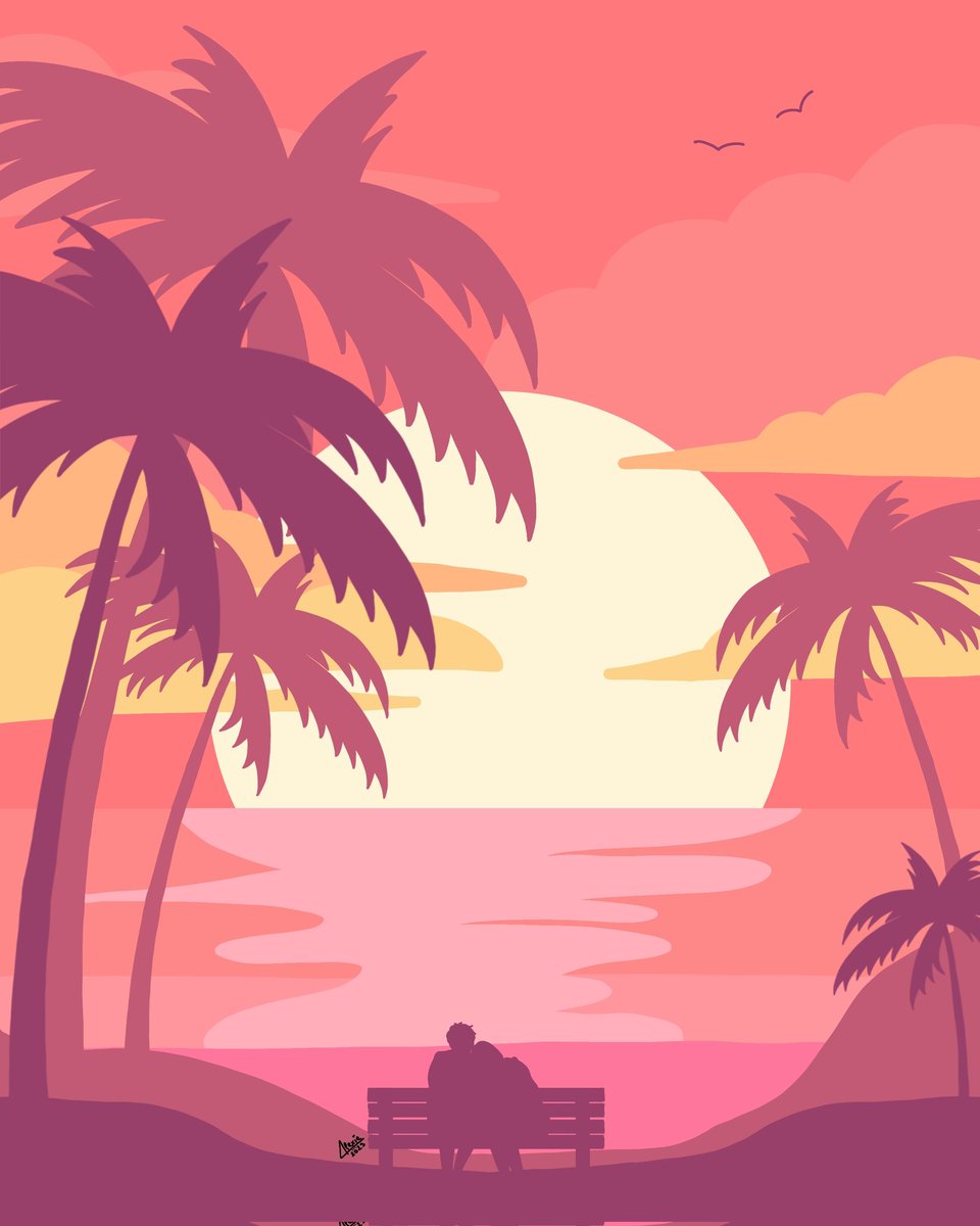 Alexiartdesign's tweet photo. ☀️
.
.
#ibispaintx #art #digitalart #illustration #instart #drawing #painting #digitalillustration #digitalpainting #digitaldrawing #acuarela #draw #pintura #cuadro  #girl #chica #love #mural #decoracion #personalizados #paisaje #mar #playa #summer #verano #chico #couple #amor https://t.co/8YVzzXbECI