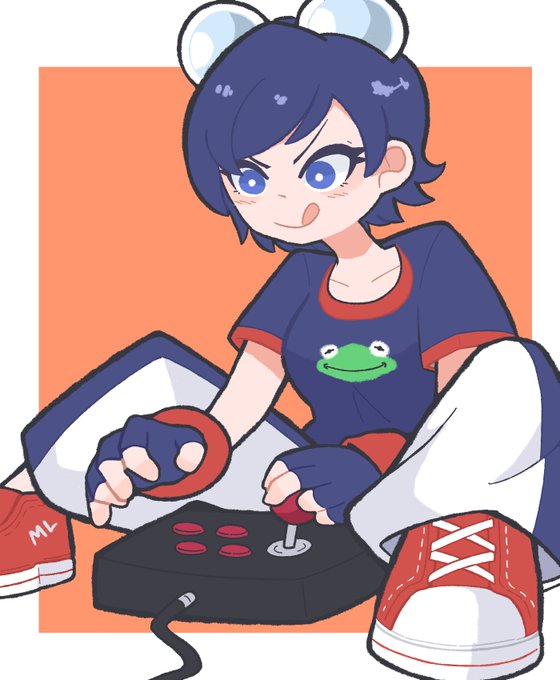 「blue hair game controller」 illustration images(Latest)