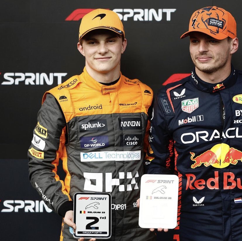 Andrea Stella has confirmed Oscar Piastri’s Sprint trophy will be going in the trophy cabinet at the MTC as it holds historical significance, since it is Oscars first ever trophy and podium in #F1 🧡

[via: @SkySportsF1]

#Formula1 #McLaren #BelgiumGP