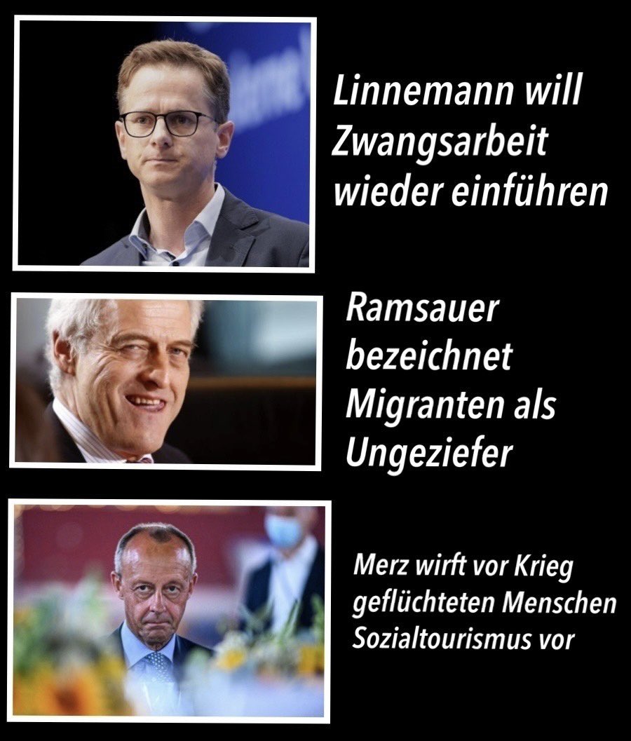 Die einzige Agenda der CDU ! Weiter gegen die Grünen zu hetzen und schön die Tür für den Faschismus offen halten !😌
