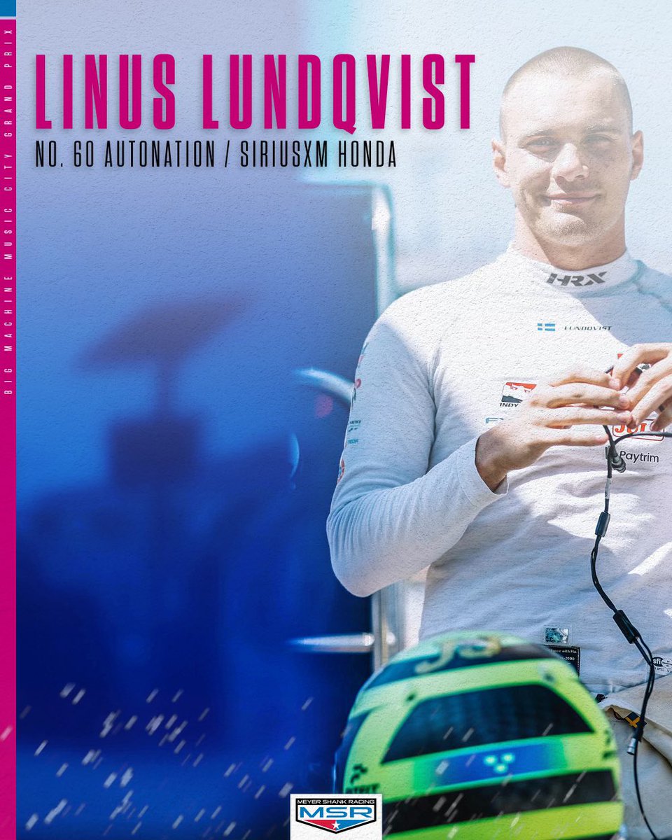 L_Lundqvist76's tweet photo. INDYCAR DEBUT! A dream come true to make my first @IndyCar race this weekend with @MeyerShankRac 🤩 

Big thank you to Mike, Jim and all involved for this opportunity!

Wishing @simonpagenaud continued speedy recovery, will try my best to make you and the team proud this weekend! https://t.co/9lErD0W7Su