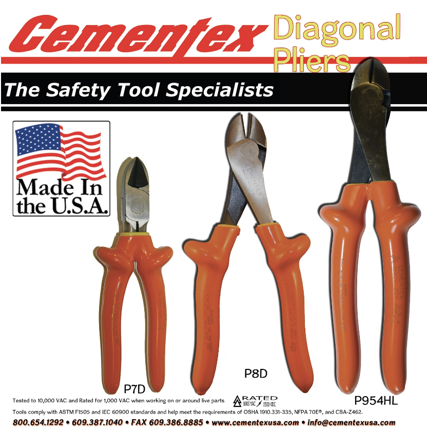 Cementex1000V's tweet photo. #Cementex offers Diagonal Pliers in a variety of sizes and configurations to meet your professional demands. Our #Pliers feature a polished head & heat treated edges for a longer cutting edge life. #Cementex #InsulatedTools #MadeInTheUSAhttps://bit.ly/3yKaKIM https://t.co/ACrNfuvmKa