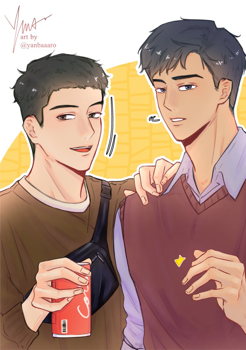 Yanbaaaro's tweet photo. Bhadra sama Hakim lagi asik ngobrol tetiba disuruh foto, mana anaknya kaku kalau depan kamera, haha 😂✨
Dari kiri ke kanan
Hakim by. @aprijzu
Bhadra by. me
Happy Friendship Day !! ✨✨
#FriendshipDayWithOCP #artidn #oc https://t.co/wqTS5IH6dT