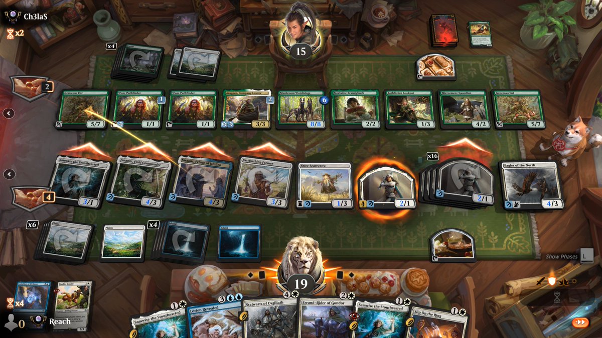 No Bath Songs in this deck, sadly, but hopefully Mister Metronome is crying tears of joy without knowing why right now. #MTGxLOTR #MTGArena (I Isolated my own Nimble Hobbit just in case I accidentally'd the attack all.)
