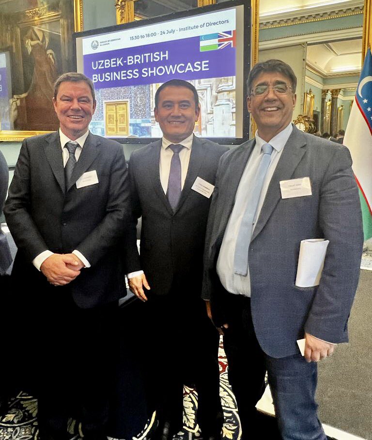 Storelectric's tweet photo. Storelectric met Uzbekistan's Foreign Minister, Mr Saidov at the Uzbek-British Business Forum. “Uzbekistan’s driving the #green transition with emphasis on #geological-storage. This is where Storelectric steps in, with our underground geology. Watch this space." @TallatAzadSE https://t.co/UAy6Mi1qoq