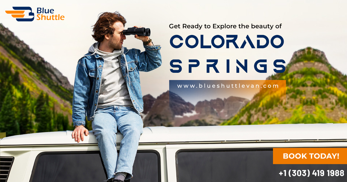 Ready to embark on an unforgettable journey in Colorado Springs? 🌄✨
Let Blue Shuttle Van's Airport shuttle service be your guide to explore the breathtaking beauty of this enchanting city. 🏞️🚐
#ColoradoSprings  #Travel #VisitDenver #Adventuretime #DIA #Airportshuttles #Nature