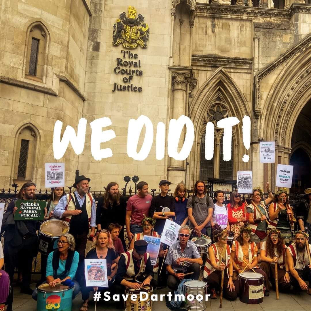 Backpack camping is reinstated in Dartmoor National Park! Today was a historic win in defence of rights of access to the natural world. This appeal has been won by the power of community. #SaveDartmoor
