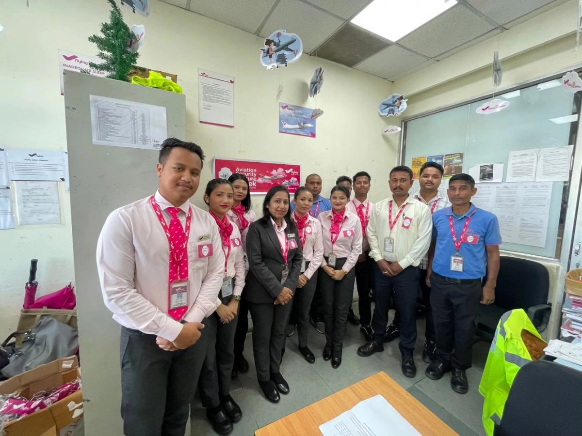 flybigairlines's tweet photo. 𝐒𝐞𝐞 𝐢𝐭, 𝐒𝐚𝐲 𝐢𝐭, 𝐒𝐞𝐜𝐮𝐫𝐞 𝐢𝐭! 🛫🔒
Today #𝐟𝐥𝐲𝐛𝐢𝐠 proudly celebrated the first day of 𝐀𝐯𝐢𝐚𝐭𝐢𝐨𝐧 𝐒𝐞𝐜𝐮𝐫𝐢𝐭𝐲 𝐂𝐮𝐥𝐭𝐮𝐫𝐞 𝐖𝐞𝐞𝐤
across all its stations.
Check out the glimpse of the event.
#FlySafeWithFlybig #AviationSecurityWeek #SafetyFirst https://t.co/jK4zjhb7e2